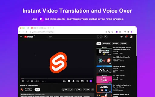YouTube Dubbing: Terjemahan & Sulih Suara AI Otomatis - Screenshot 1