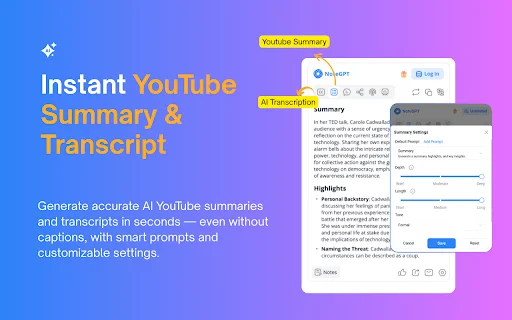 NoteGPT: Ringkasan YouTube & Transkrip AI Terbaik – Unduh Gratis - Screenshot 5