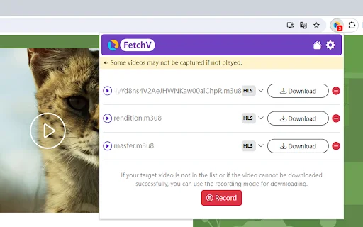 FetchV Video Downloader – Unduh Video M3U8 & HLS Tercepat - Screenshot 1