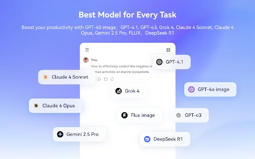 DeepSider™: Sidebar AI Terbaik – Chat DeepSeek, GPT, Claude & Gemini - Screenshot 1