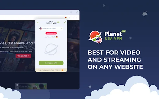 VPN USA – Planet VPN Lite: Ekstensi Chrome Gratis Terbaik - Screenshot 2