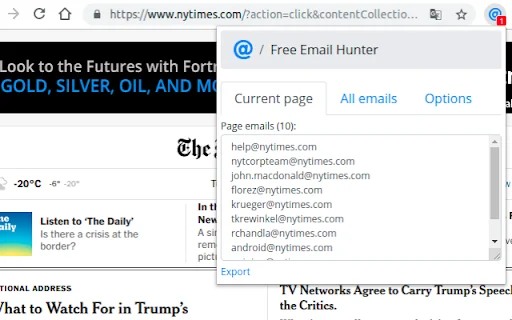 Download Email Hunter Terbaru – Ekstrak Email Gratis & Cepat - Screenshot 1