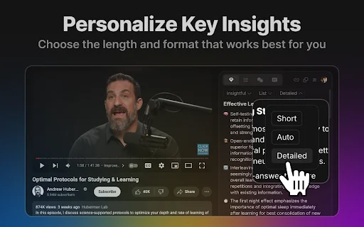 Eightify: Ringkasan YouTube AI Terbaik – Hemat Waktu & Efisien - Screenshot 5