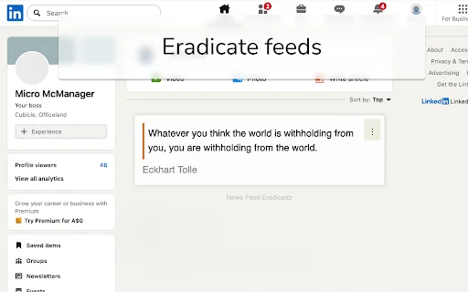 News Feed Eradicator: Blokir Feed Media Sosial & Tingkatkan Fokus - Screenshot 1