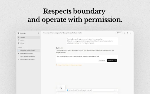 Unduh Manus AI Browser Operator – Otomatisasi Tugas Cerdas - Screenshot 2