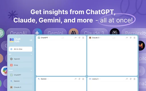 ChatHub: Pakai ChatGPT, Gemini, & Claude Bersamaan – Gratis - Screenshot 1