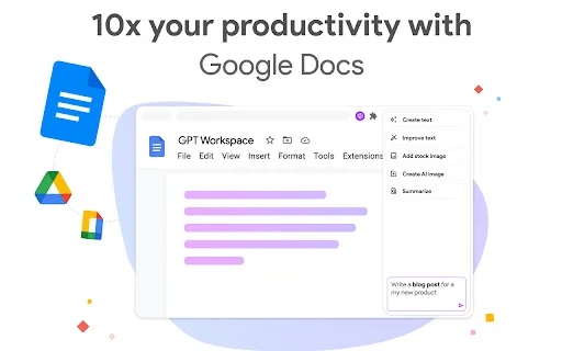 GPT Workspace: Integrasi ChatGPT di Google Docs, Sheets & Gmail - Screenshot 3