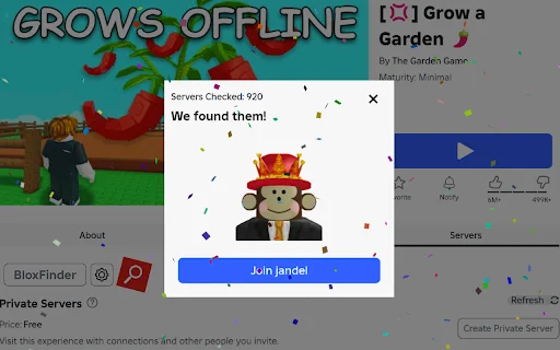 BloxFinder Terbaru – Join Pemain Roblox Meski Private - Screenshot 1