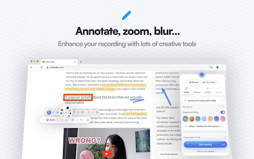 Screenity: Perekam Layar & Alat Anotasi Gratis Terbaik - Screenshot 2