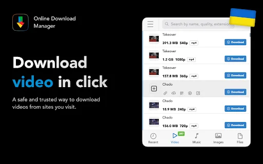 Online Download Manager: Pengunduh Video & File Terbaik – Gratis - Screenshot 1