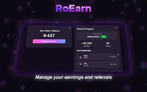 Download RoEarn Terbaru – Cashback Robux Gratis Terpercaya - Screenshot 4