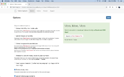 Table Capture: Ekspor Tabel HTML ke Excel & Google Sheets - Screenshot 3